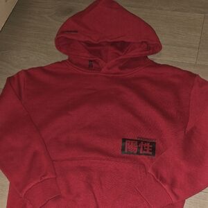 💜 2 For $15 Red Hoodie with Black Accents